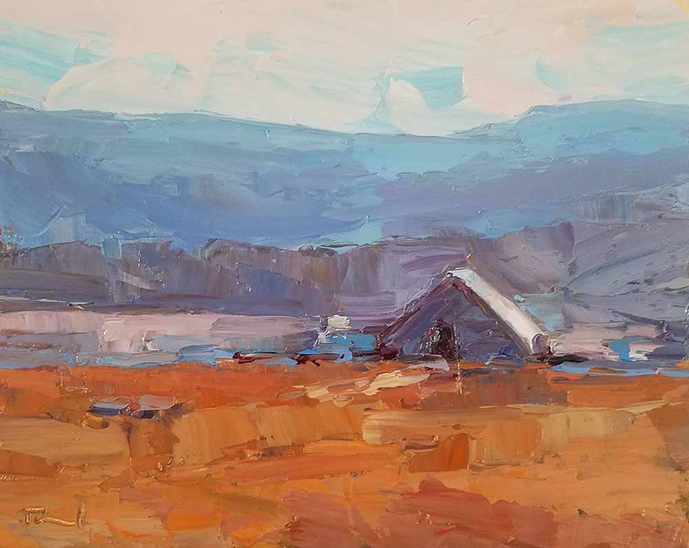 Kathryn Townsend Painting Studio: Idaho Barn Autumn