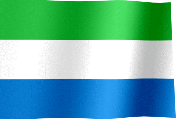 Waving Flag of Sierra Leone (Animated Gif)