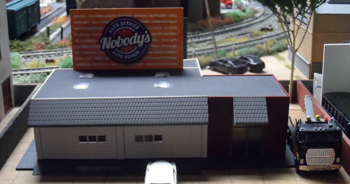 New York Central Train Layout Trailer / Container Chassis Repair Shop