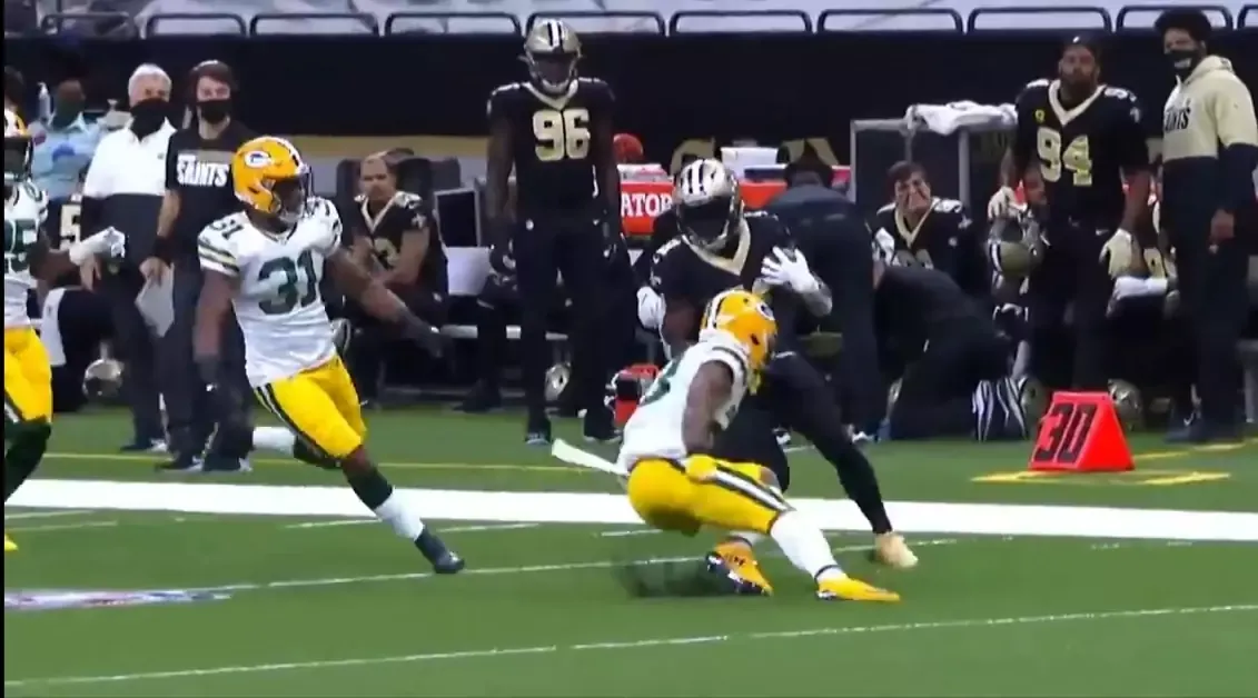 Alvin kamara, saints vs packers