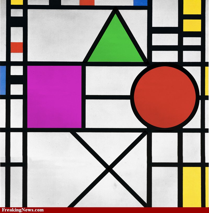 Gambar Seni Rupa Elemen Lukisan Piet Mondrian Menekankan Komposisi ...