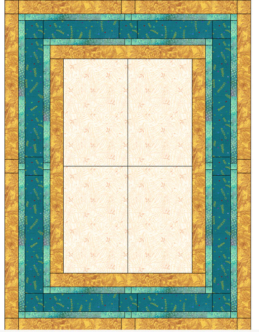 I Quilt, Therefore I Am Quilt 86 Robert Kaufman "Trieste" panel (jewel tones)