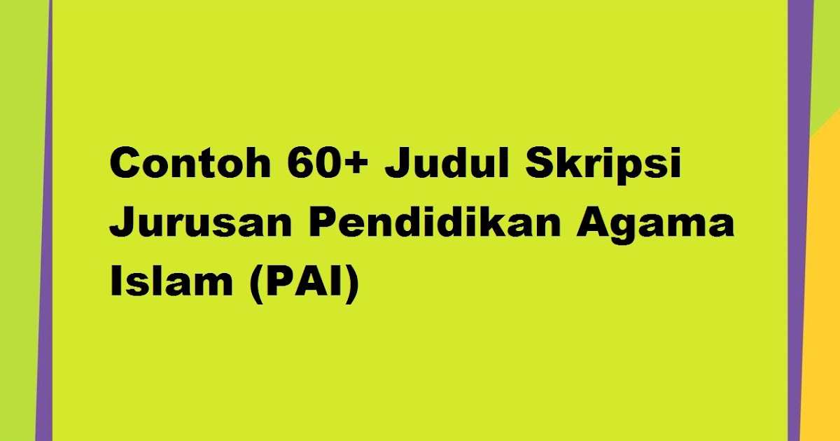 Judul Judul Skripsi Pendidikan Agama Kristen Terkait Pendidikan Judul Judul Skripsi Pendidikan Agama Kristen Terkait Pendidikan