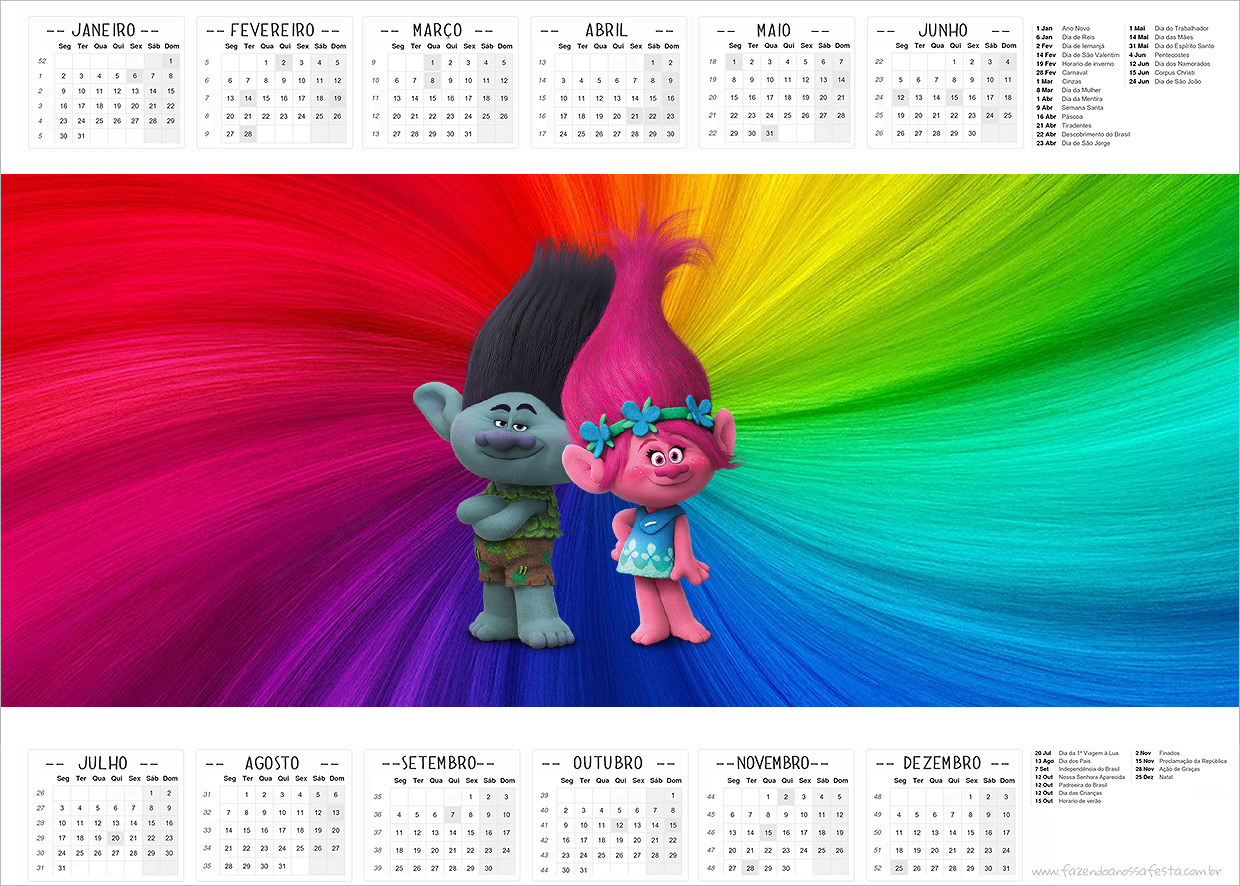 Trolls Free Party Printables. Oh My Fiesta! in english