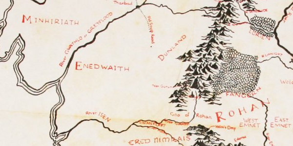 PARCHMENT MAP OF MIDDLE-EARTH