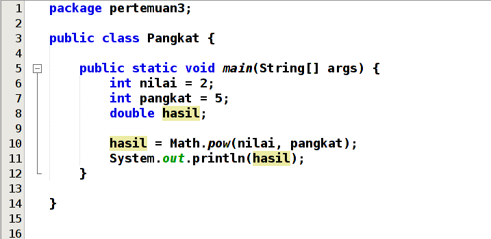 Pemrograman Java: #07 Cara Menghitung Operasi Pangkat