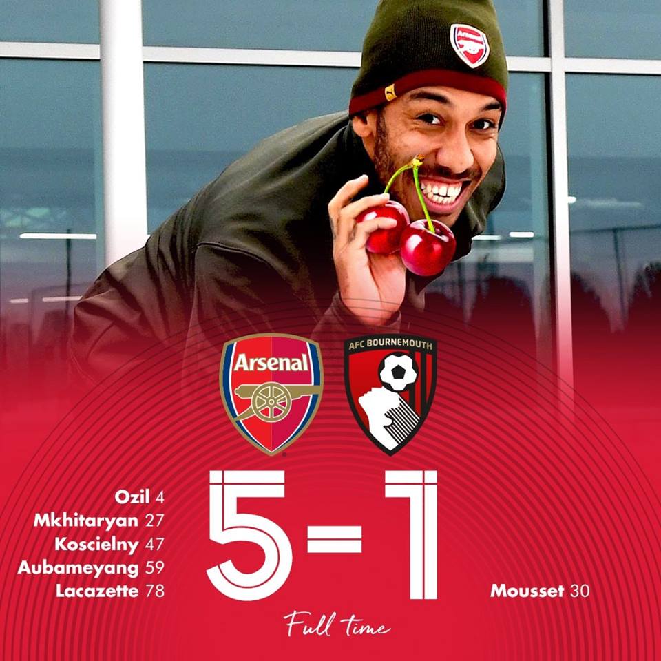 Arsenal vs Bournemouth [51] full match highlight and stats Dopearena