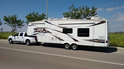 Montana 5th wheel collected from Camping Lo Monte in Spain