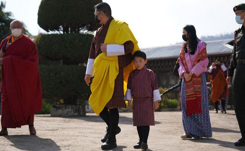 King Jigme Khesar Namgyel Wangchuck, Queen Jetsun Pema, Prince Jigme Namgyel and Prince Ugyen