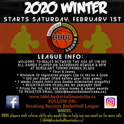 REMINDER: Breaking Barriers Basketball Winter League Begins Feb for Males 18-28
