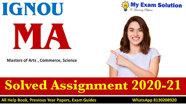 IGNOU MA Solved Assignment 2020-21