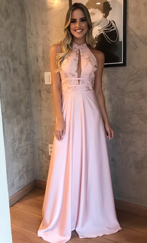 vestido de madrinha de casamento rose 2019