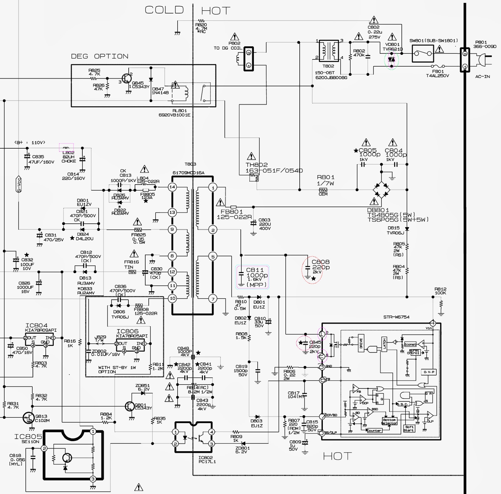 Electro help: STR W6754 BASED SMPS SCHEMATIC [Circuit Diagram] - CLICK ON THE DIAGRAM TO ZOOM