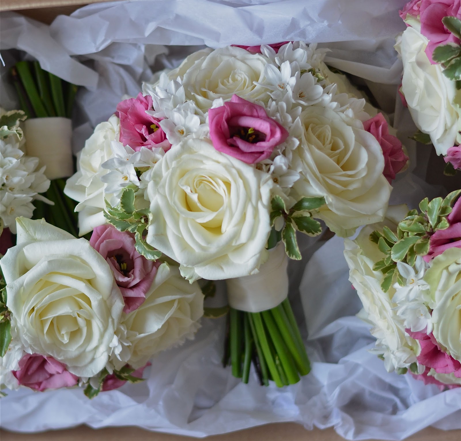 Wedding Flowers Blog: Jade's Classic Pink and White Wedding Flowers ...