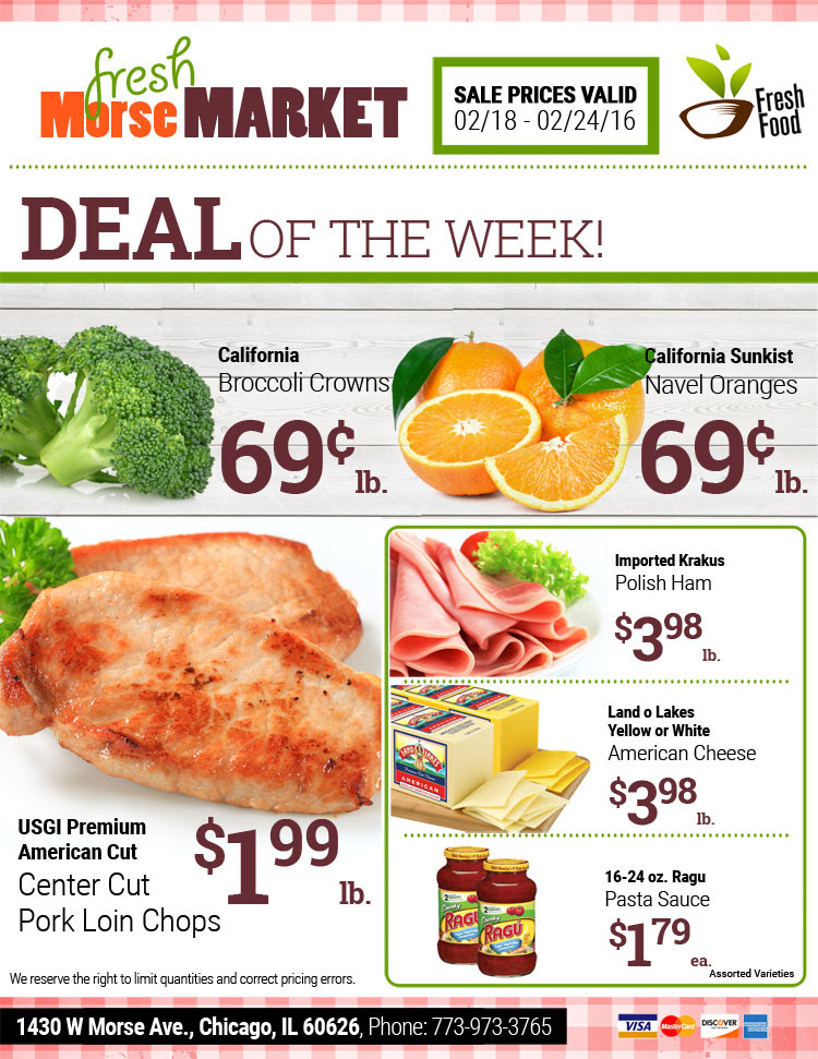 Rogers Park Chamber of Commerce Morse Fresh Market Deal of the Week