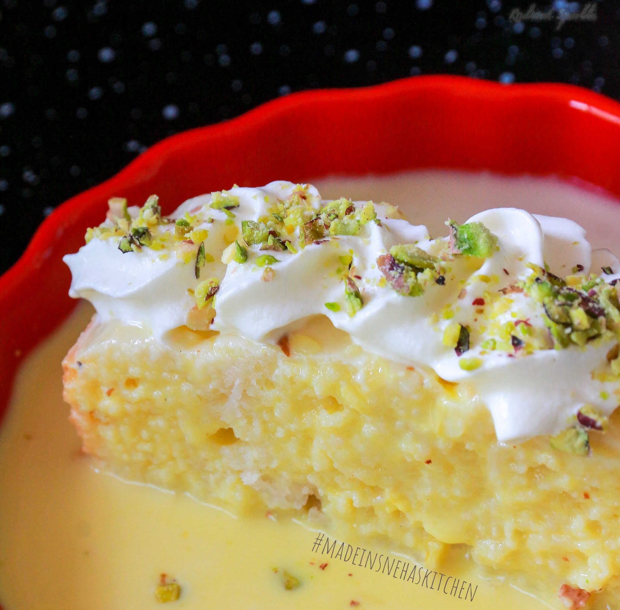 MADE IN SNEHA'S KITCHEN Rasmalai Cake Saffron Milk Cake
