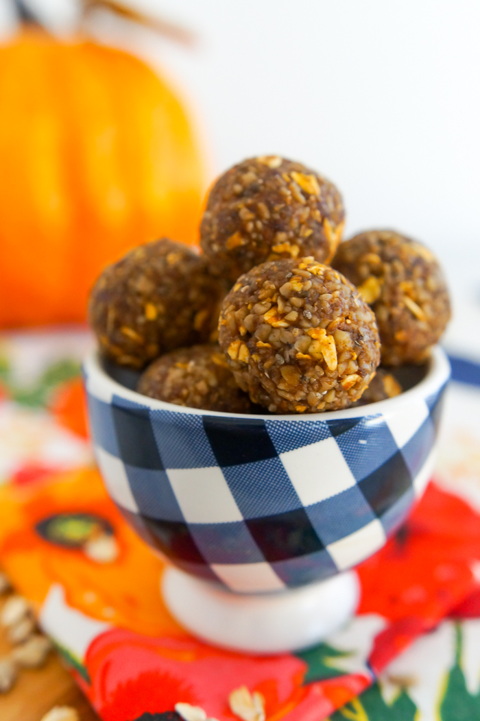 Spiced Pumpkin Energy Balls Bake at 350°
