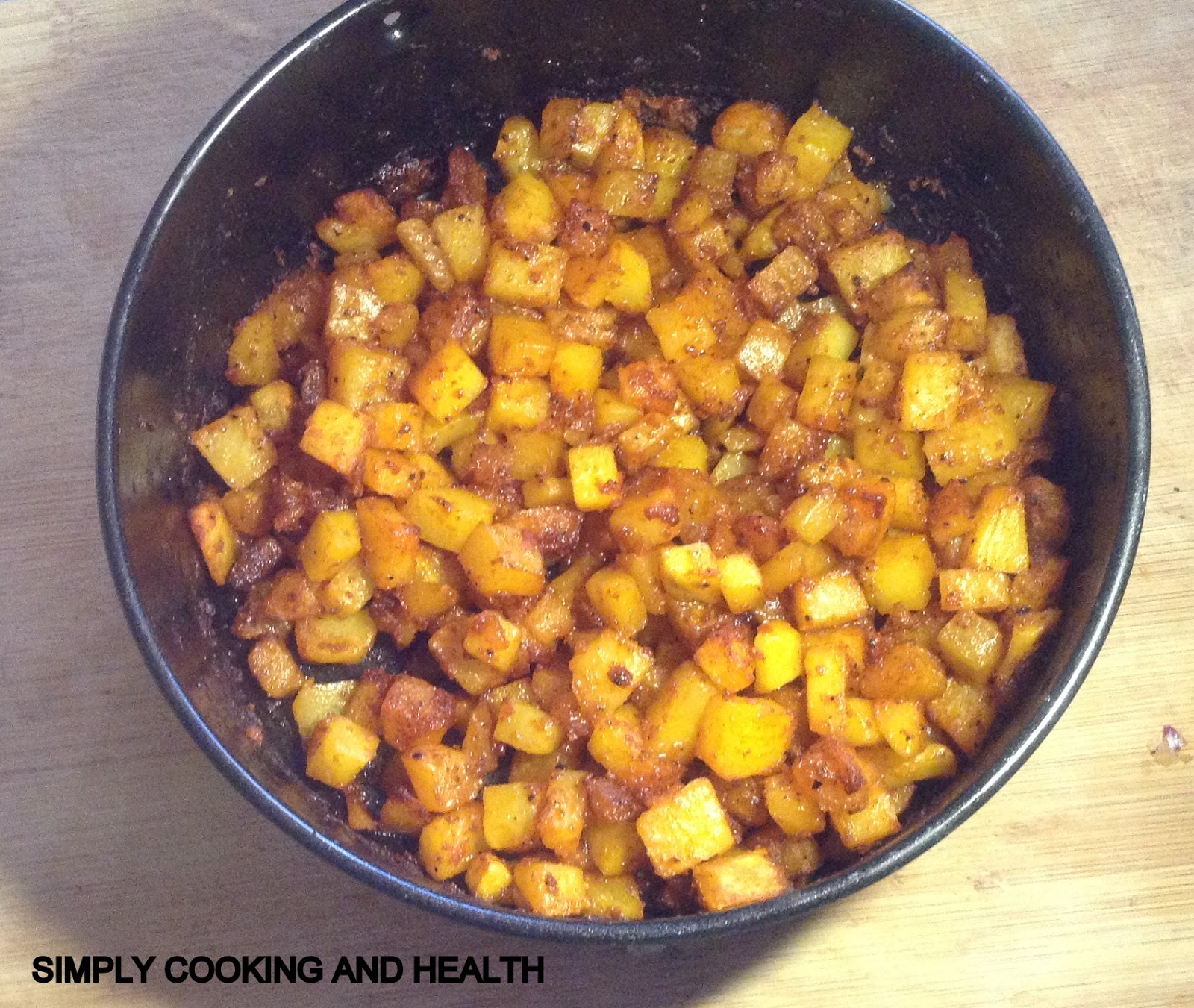 Simply Cooking and Health Fried rice with air fried potato and eggplant