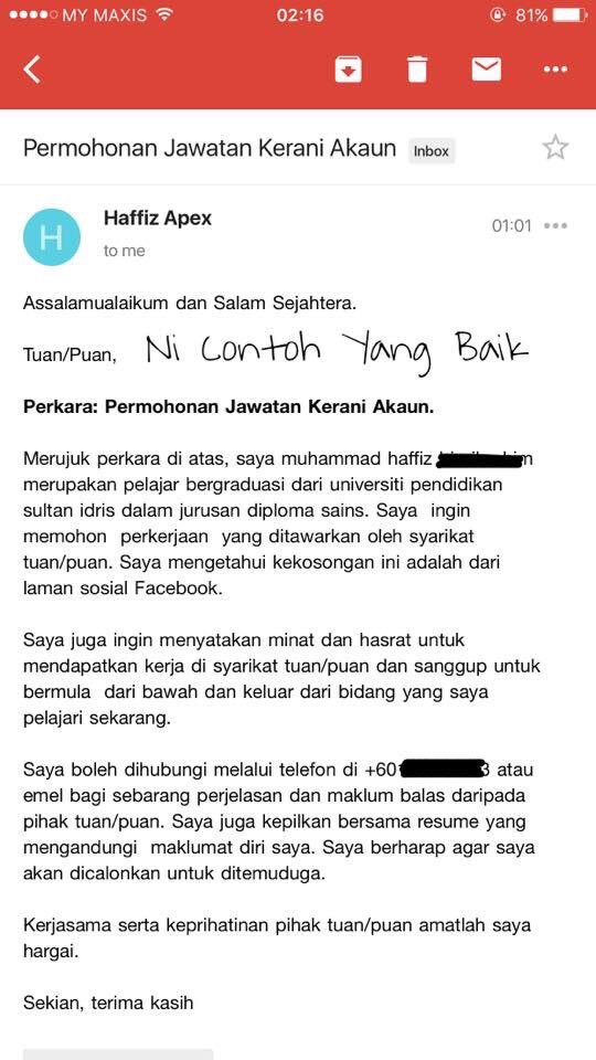 contoh cover letter bahasa melayu doc