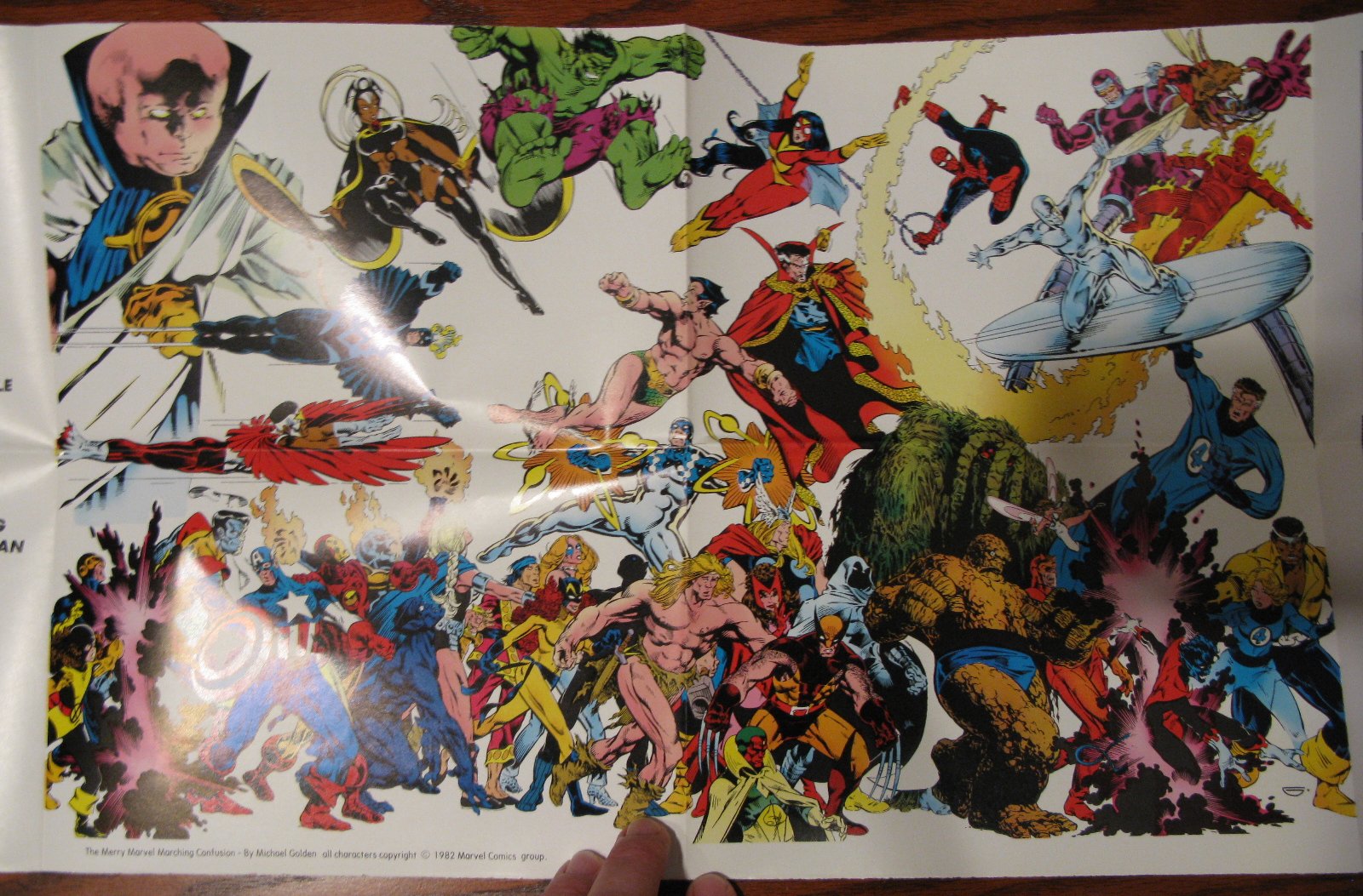 Marvel Comics of the 1980s 1982 Michael Golden's Marvel Universe Poster Pictures! Marvel Comics of the 1980s 1982 Michael Golden's Marvel Universe Poster Pictures!