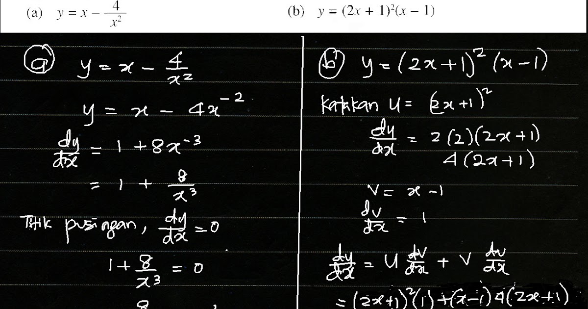 Cikgu Azman - Bukit Jalil: F4 Add Math Bab 9 Pembezaan Lat 