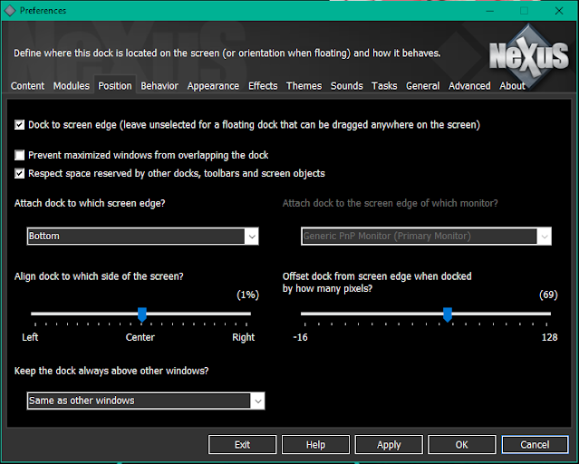 Nexus Preferences