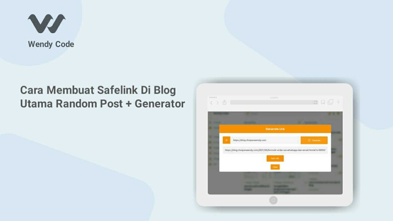 membuat safelink di blog utama dengan random post + generator