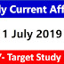 1 July 2019 Current affairs BY- Target Study IQ