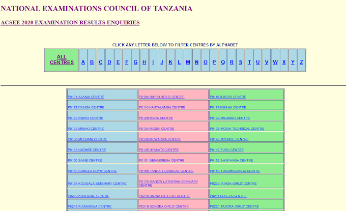  Matokeo Ya Mitihani Ya Kidato Cha Sita 2020....Tazama Hapa