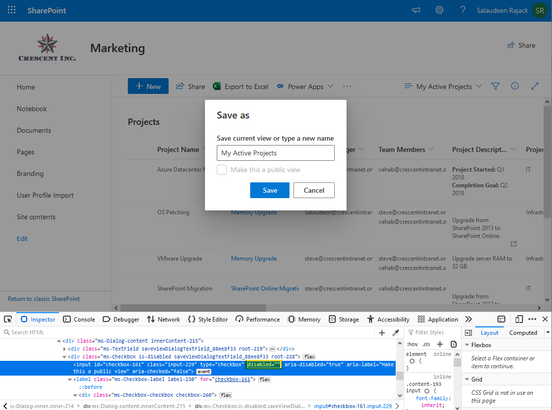 How to Change Personal View to Public in SharePoint Online