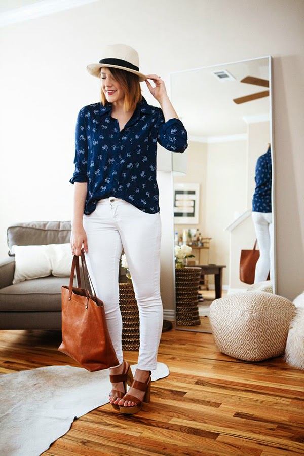 10 Tips dan Trik Fashion Cantik Memakai Celana Jeans Putih 