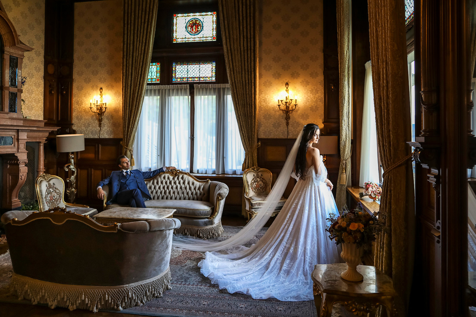 romantische Hochzeit im Schloss Lieser