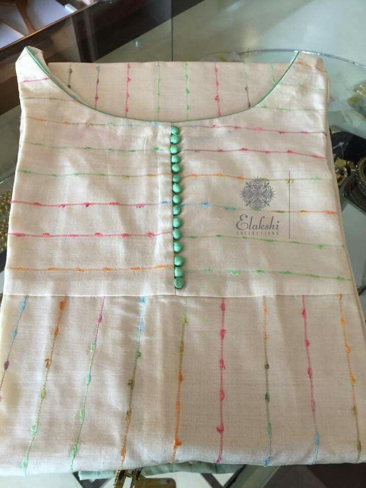Potli Button Punjabi Suit Neck Design With Buttons Neck Designs