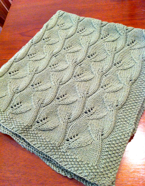 Amazing Knitting Claires Leafy Blanket Free Pattern