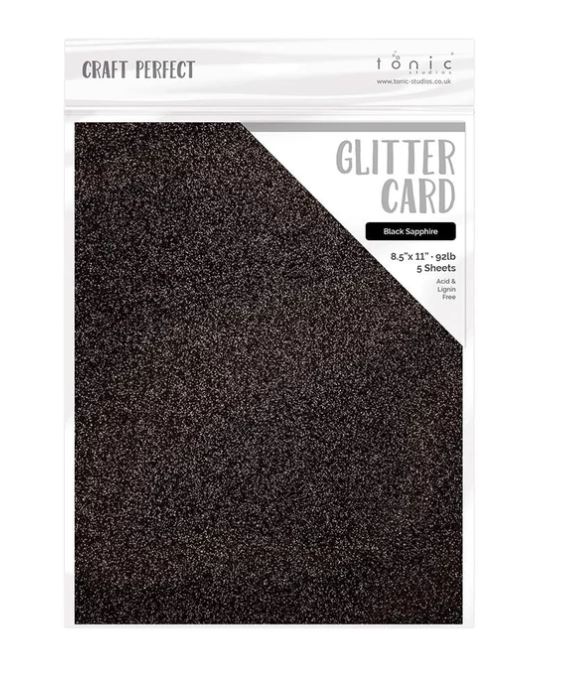 Tonic Studios Glitter Cardstock Black Sapphire