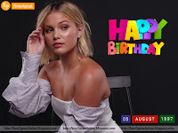 sizzling us celeb olivia holt shoulder less pic with birthday quote
