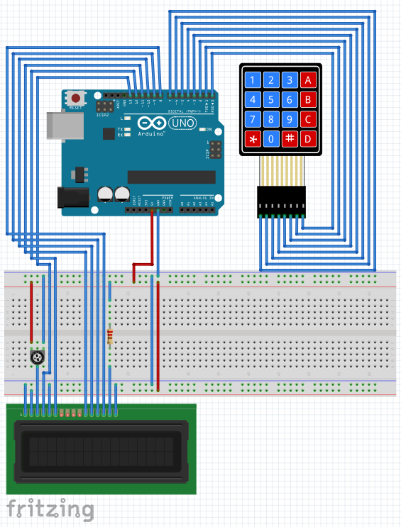 Keypad Circuit Diagram Arduino