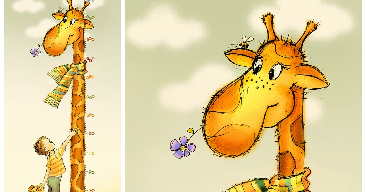 Картинка с днем рождения жирафик