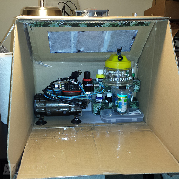 NOP Labs Makeshift portable airbrush paint booth