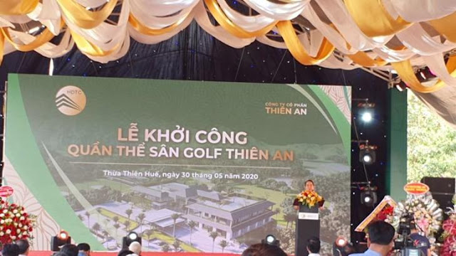 Đưa tin lễ khởi công chui dự án Dự án quần thể sân golf Thiên An, một phóng viên bị dằn mặt