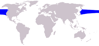Kuzey gerçek balina yunusu dağılım haritası