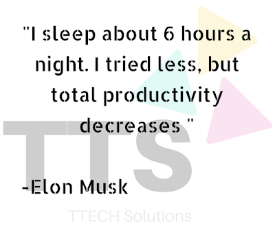 A pic showing logo of TTECH Solutions with Good Quote of Elon Musk, Positive Quote, Good Quote Category