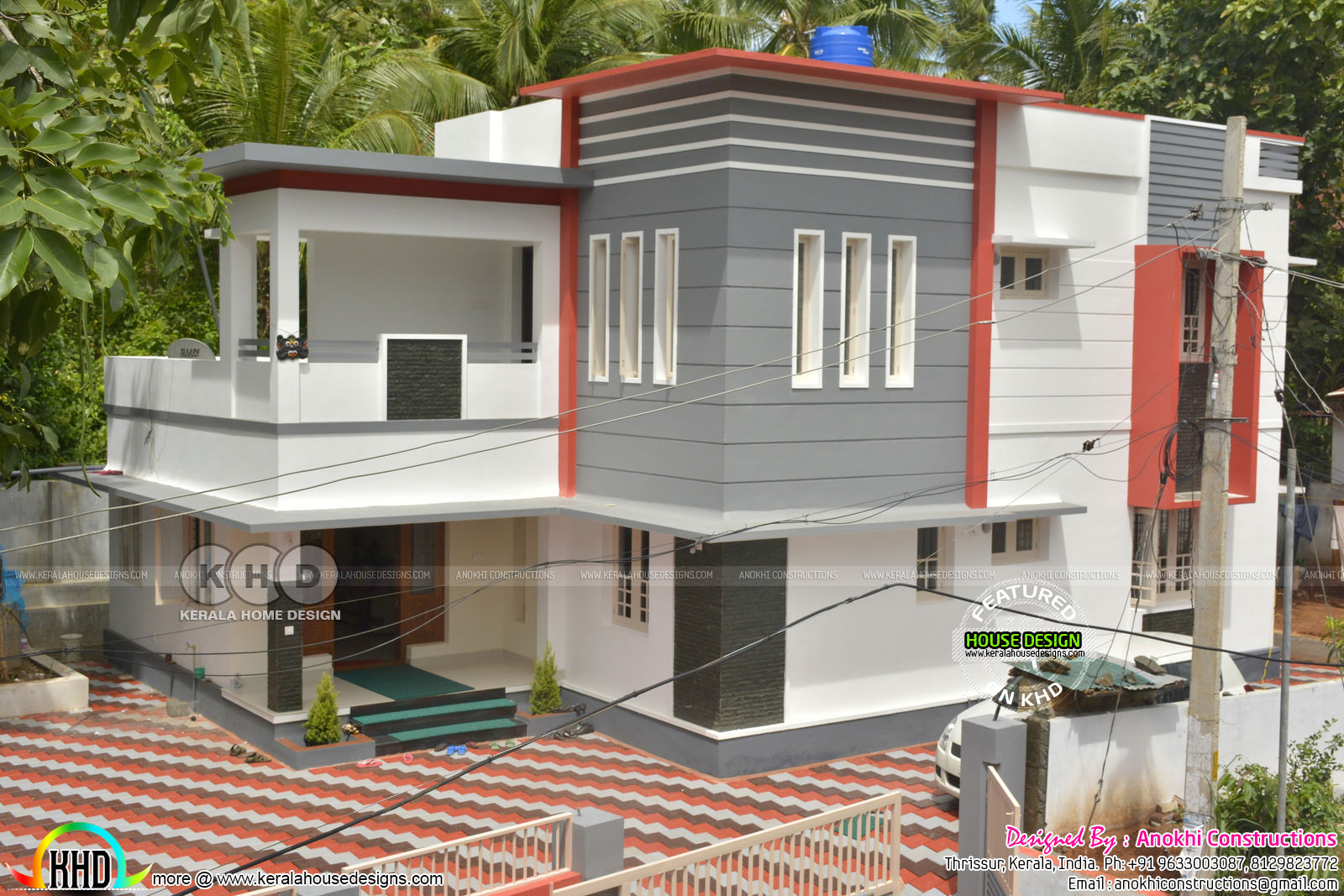Finishing cost ₹32 lakhs contemporary Kerala home design - Kerala home