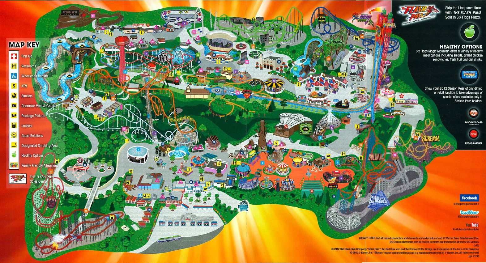 Six Flags Map Pdf