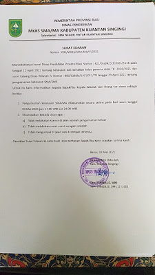 PENGUMUMAN KELULUSAN SMAN 1 TELUK KUANTAN T. P 2020/2021