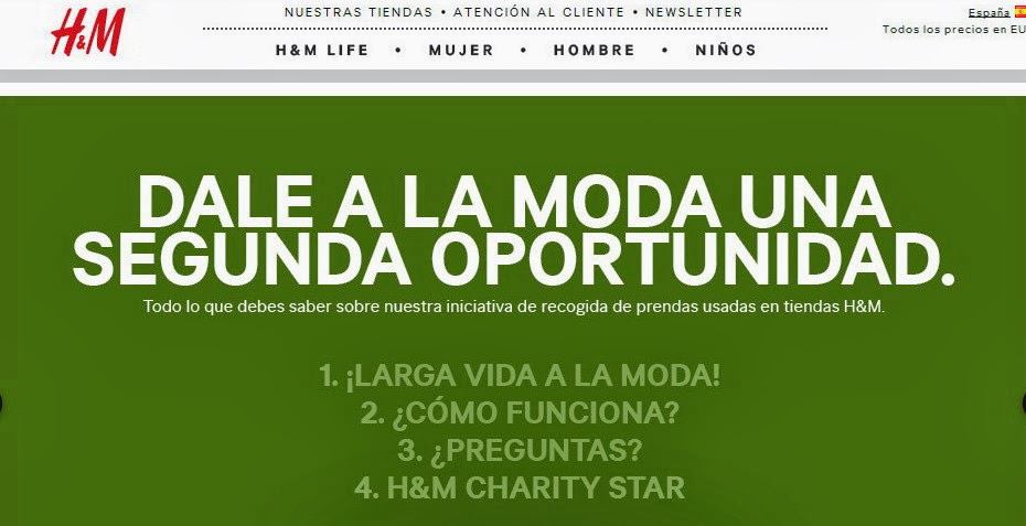 h&m vales por ropa usada