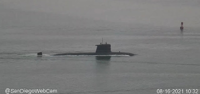 El Submarino Scorpene O'Higgins (SS-23) zarpo de San Diego para realización de ejercicios