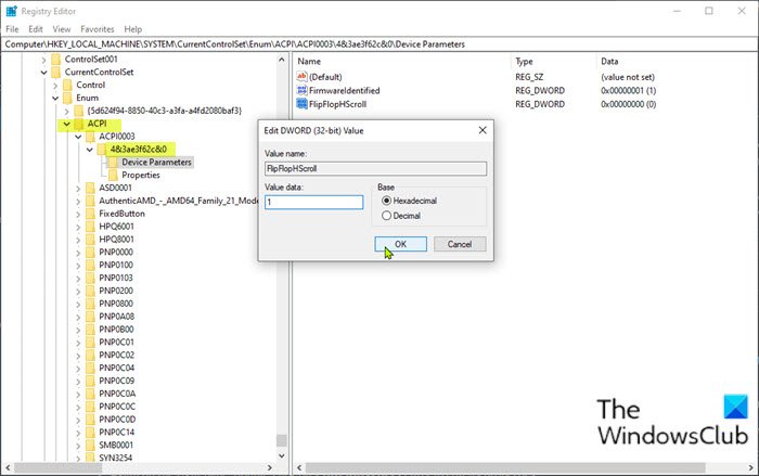 Как изменить направление прокрутки трекпада в Windows 10 Bootcamp