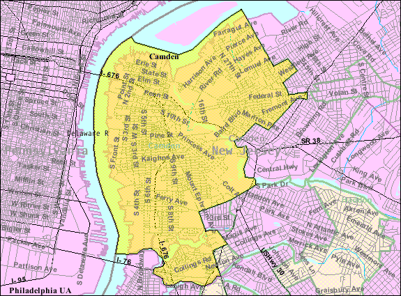 Camden Map Region Political 