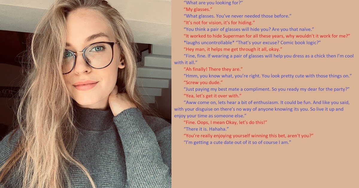 Feminization Beauty Within TG Captions & Stories The Ol' Glasses Disguise